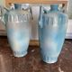 Paire de vases art nouveau décor lacustre