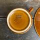 Set of 6 cups and saucers digoin colorado model vintage beige ceramic