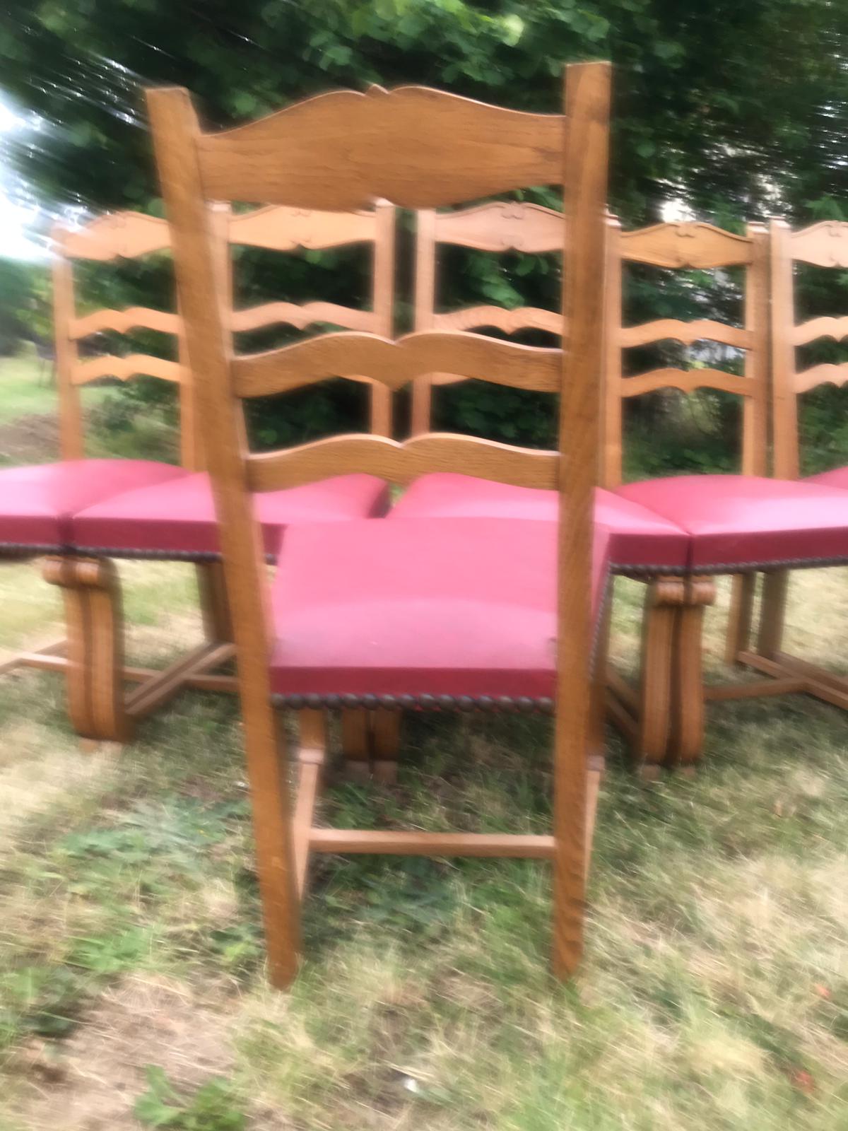 Set of 6 antique chairs