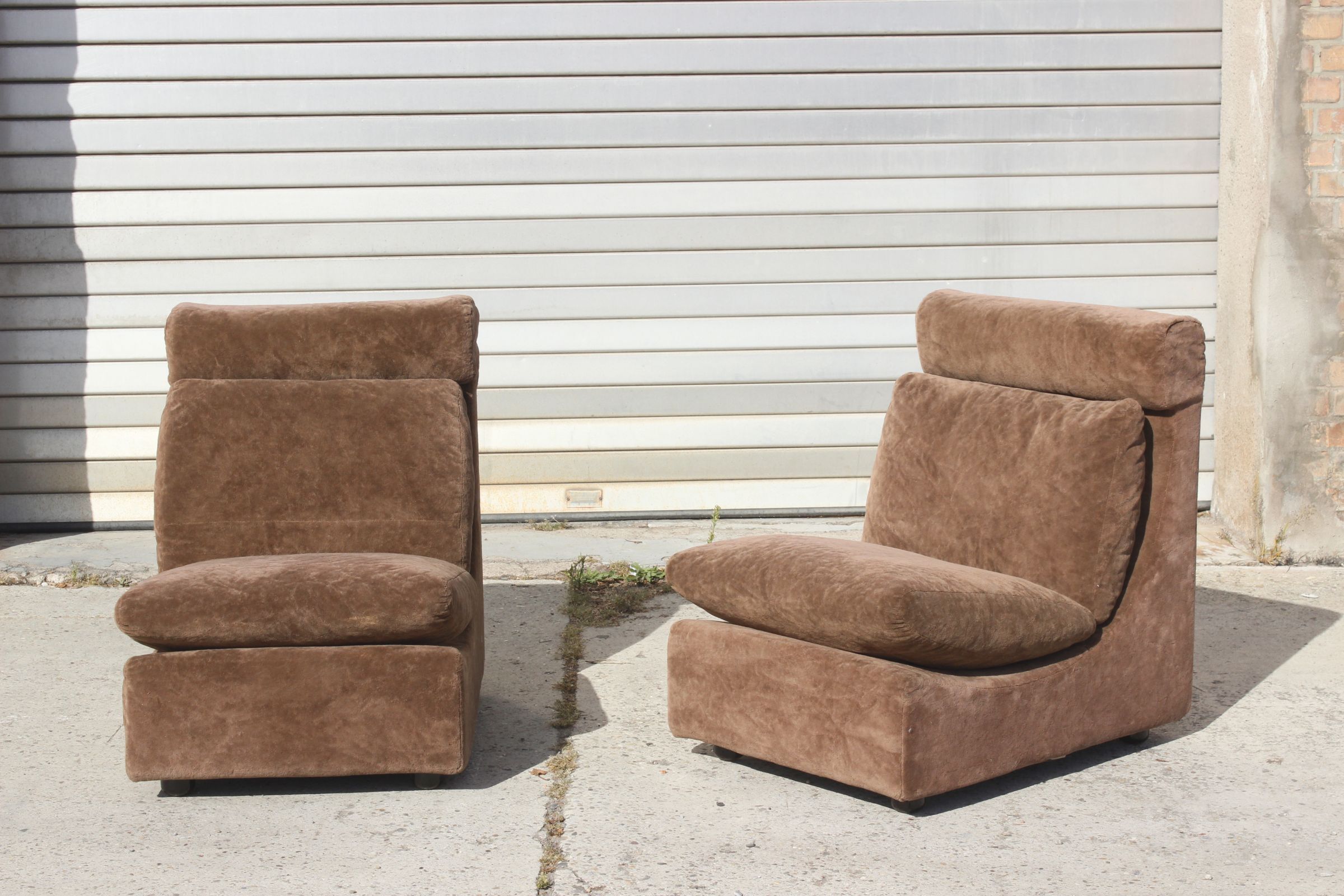 Walter Knoll Collection pair of modular armchairs in two-seater sofa 1970s