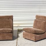 Walter Knoll Collection pair of modular armchairs in two-seater sofa 1970s