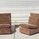 Walter Knoll Collection pair of modular armchairs in two-seater sofa 1970s