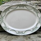 Oval serving dish Creil et Montereau Labrador Napoleon
