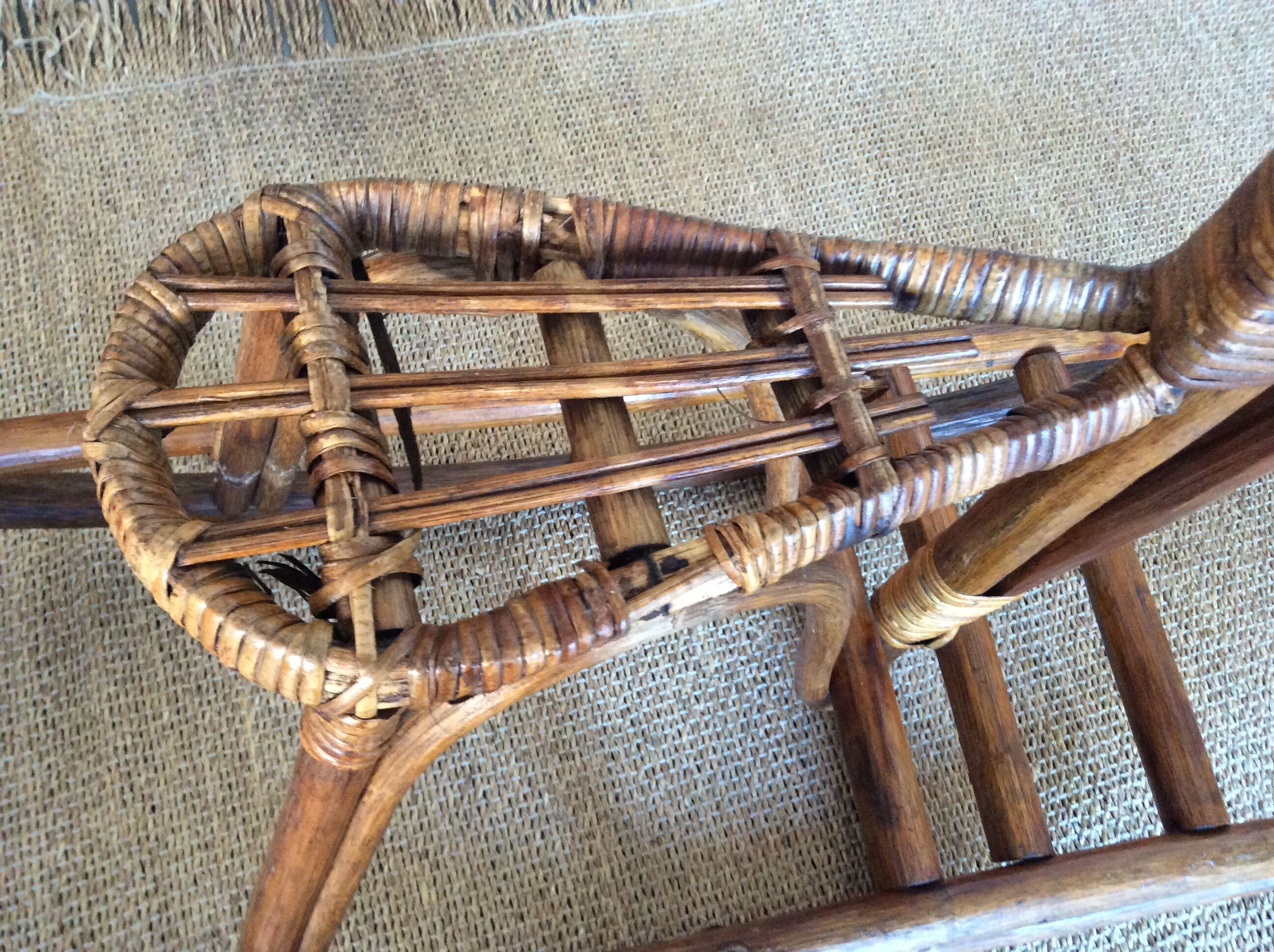 Rattan rocking horse