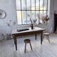 Solid oak farmhouse table with integrated extensions 1950