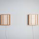 Paire de lampes murales en pin produites par Alda Sweden
