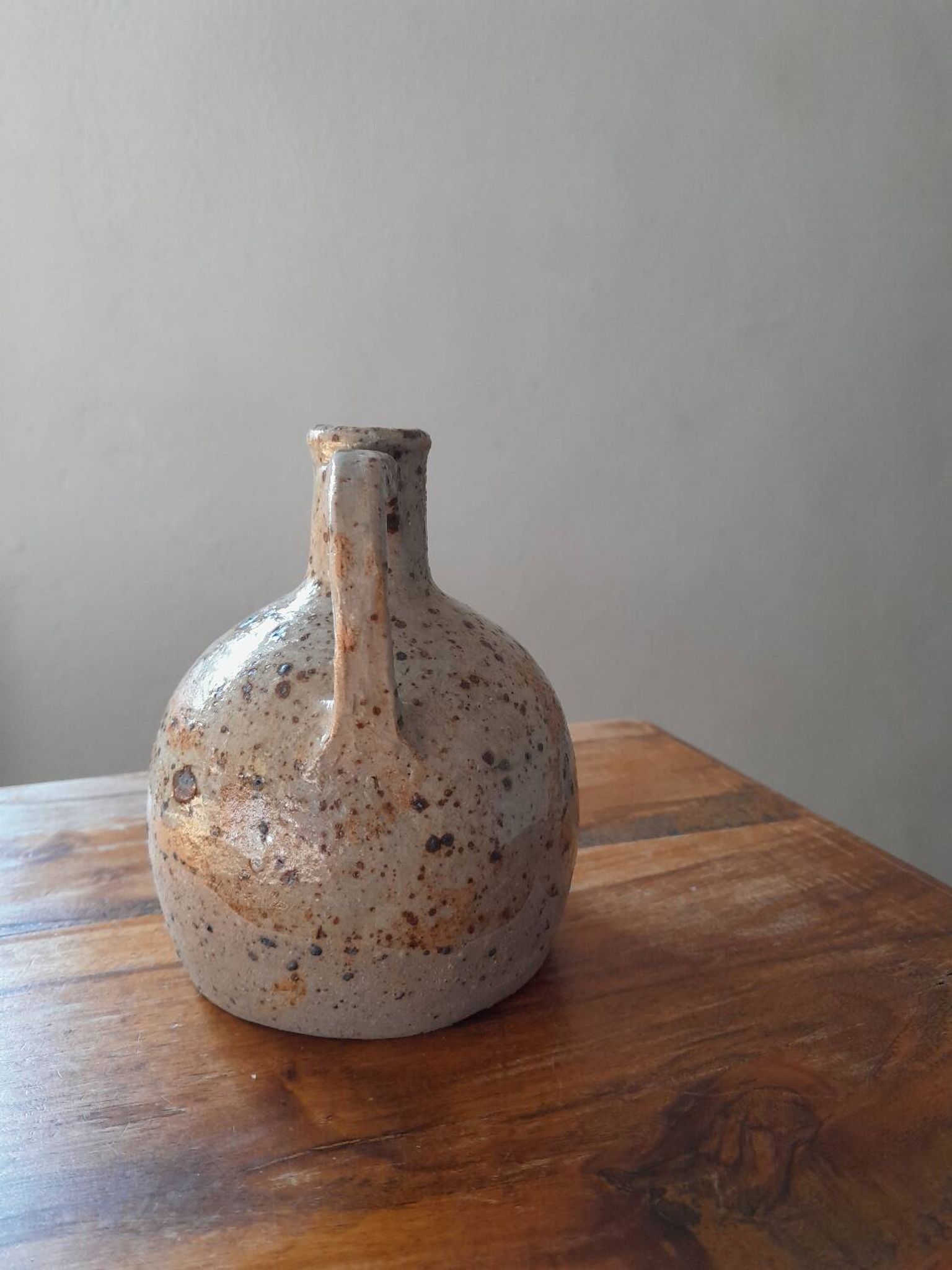Pitcher, signed pyrite stoneware vase