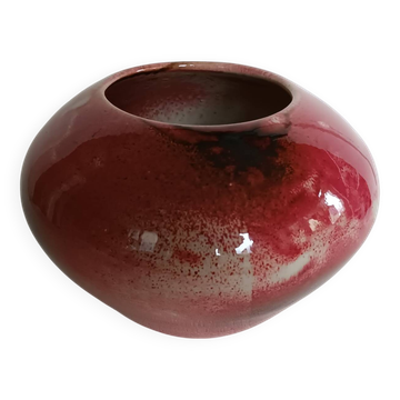 Vase boule en céramique rose Max Idlas