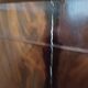 Louis Philippe chest of drawers In walnut veneer with black marble top