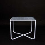 Postmodern white jarpen table by niels gammelgaard for ikea, 1983