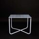 Postmodern white jarpen table by niels gammelgaard for ikea, 1983