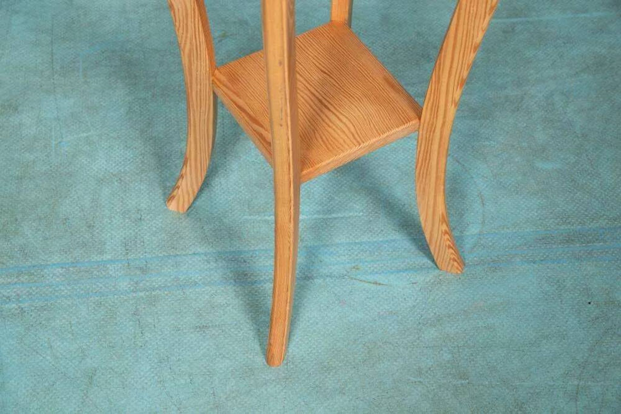 Vintage pine plant shelf, plant stand Sweden 1960