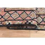 1970s Vintage Turkish Oushak Handmade Wool Cotton Brown Runner Rug 83x290