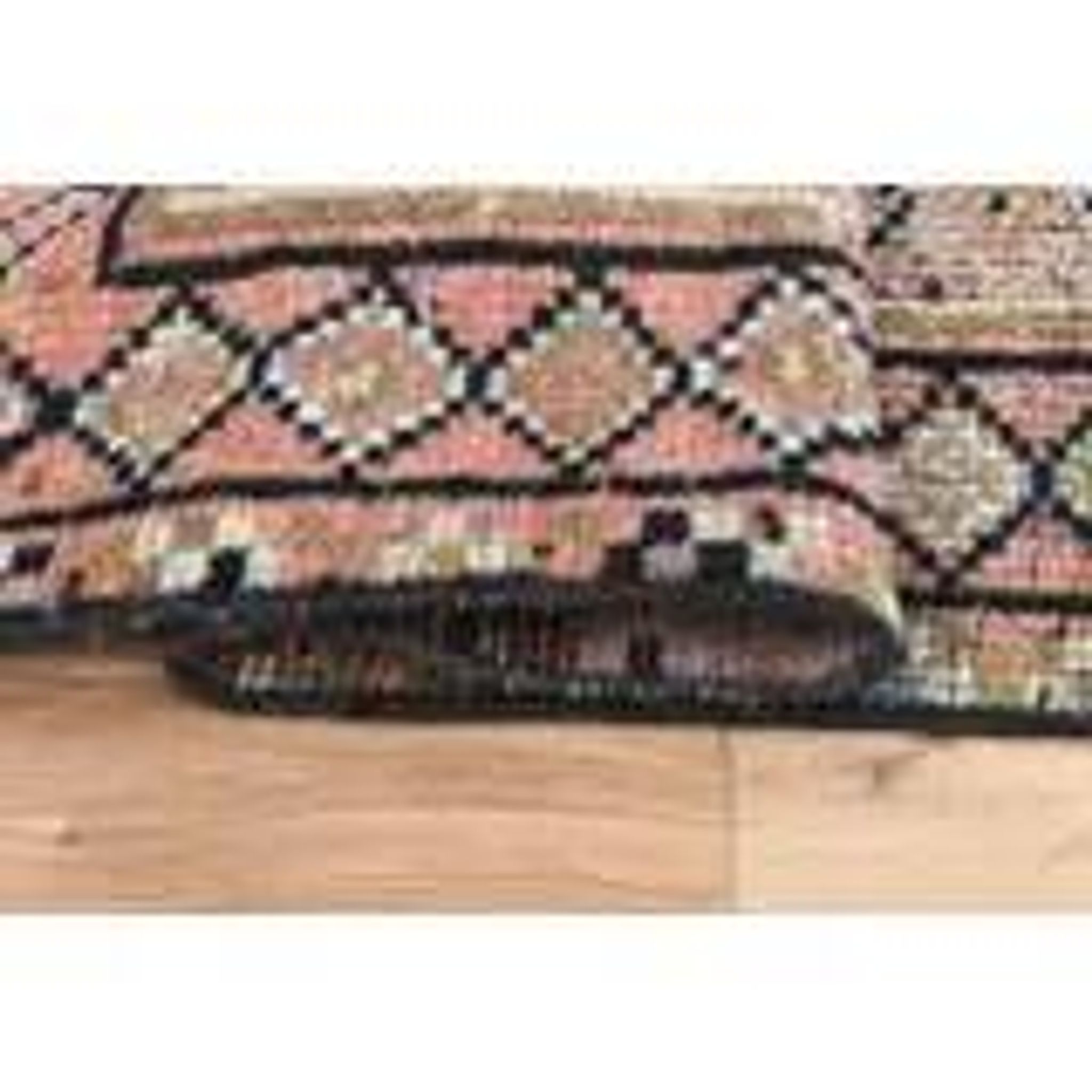 1970s Vintage Turkish Oushak Handmade Wool Cotton Brown Runner Rug 83x290