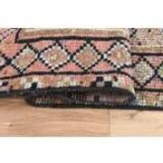 1970s Vintage Turkish Oushak Handmade Wool Cotton Brown Runner Rug 83x290