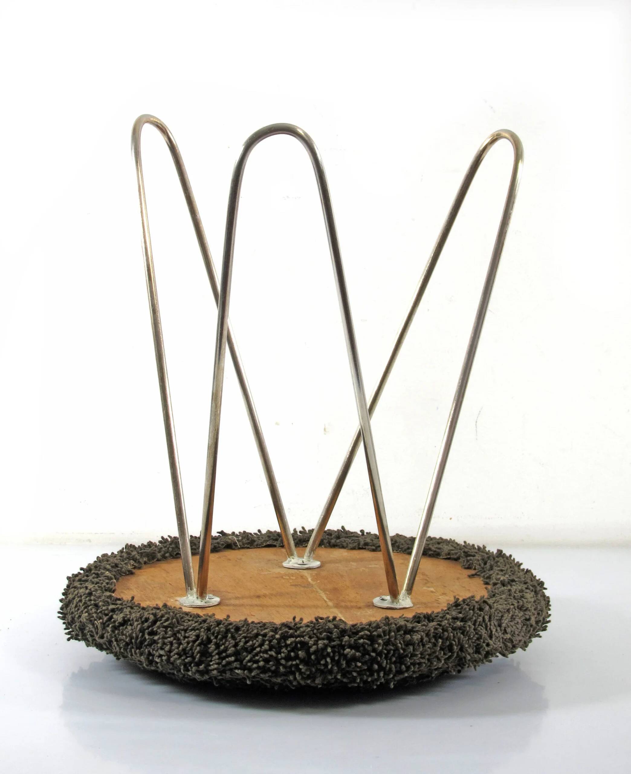 Bronze mid-century vintage stool – 1950s / 1960s