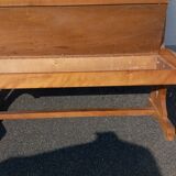 vintage beech storage bench