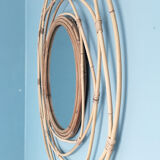 Miroir en rotin naturel 60cm