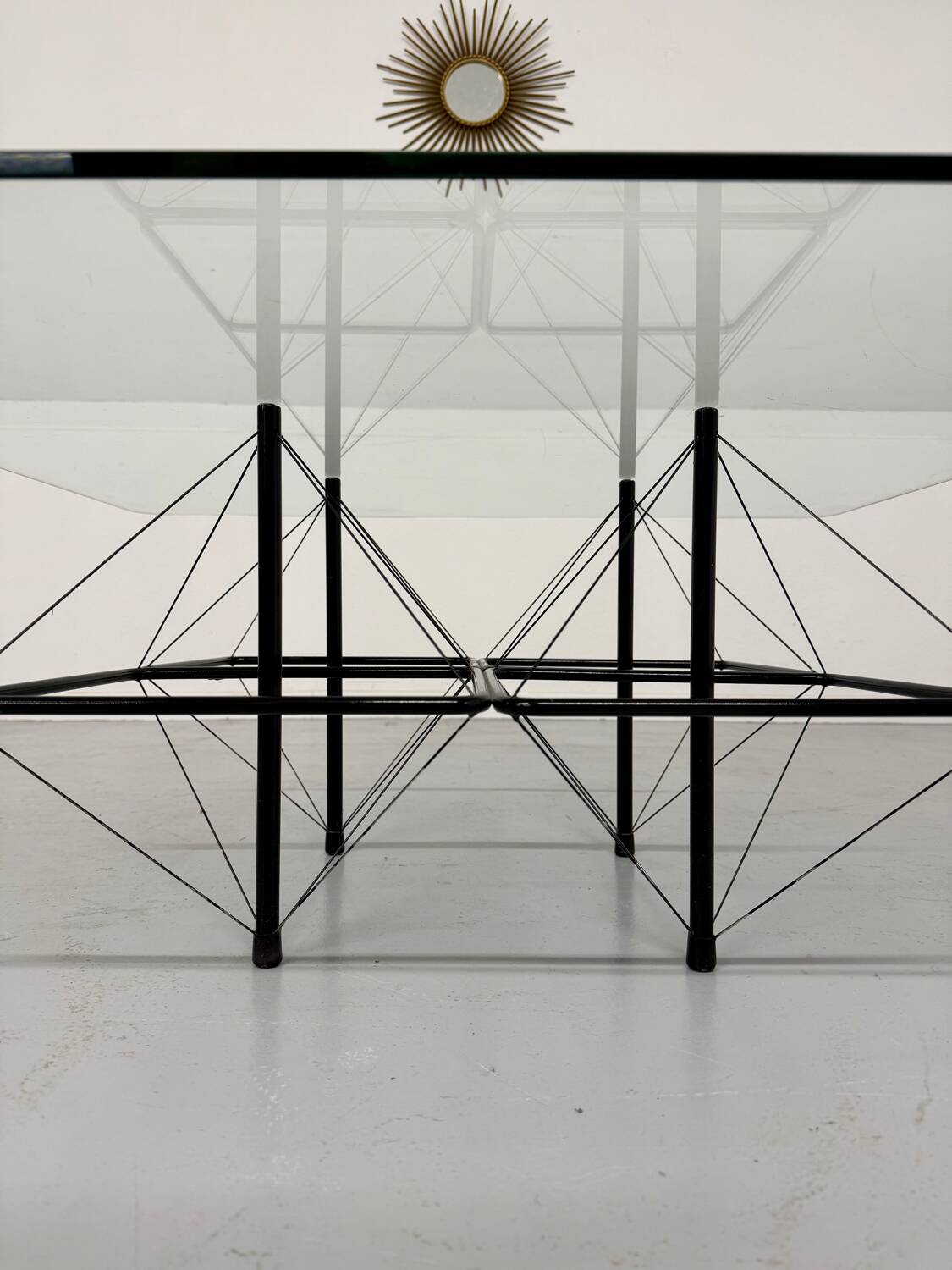 Vintage Italian architectural design coffee table from the 1970s