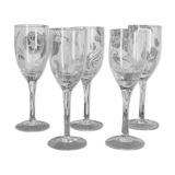 Cinq verres à liqueur années 40