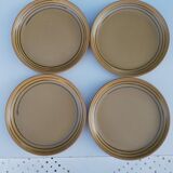 Set de 4 assiettes plates Sarreguemines en grès