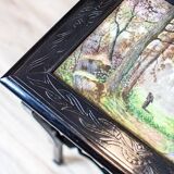 Antique Side Table with Ceramic Top, 1890s