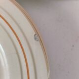 Set of 6 vintage orange and blue floral plates – 1950s