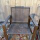 Pair of garden armchairs in steel