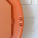 Rare 1970s Orange Space Age Mirror | Vintage Pop Art Yugoslav Wall Mirror