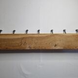 Wall coat rack, 7 cast aluminum hooks, 95 cm