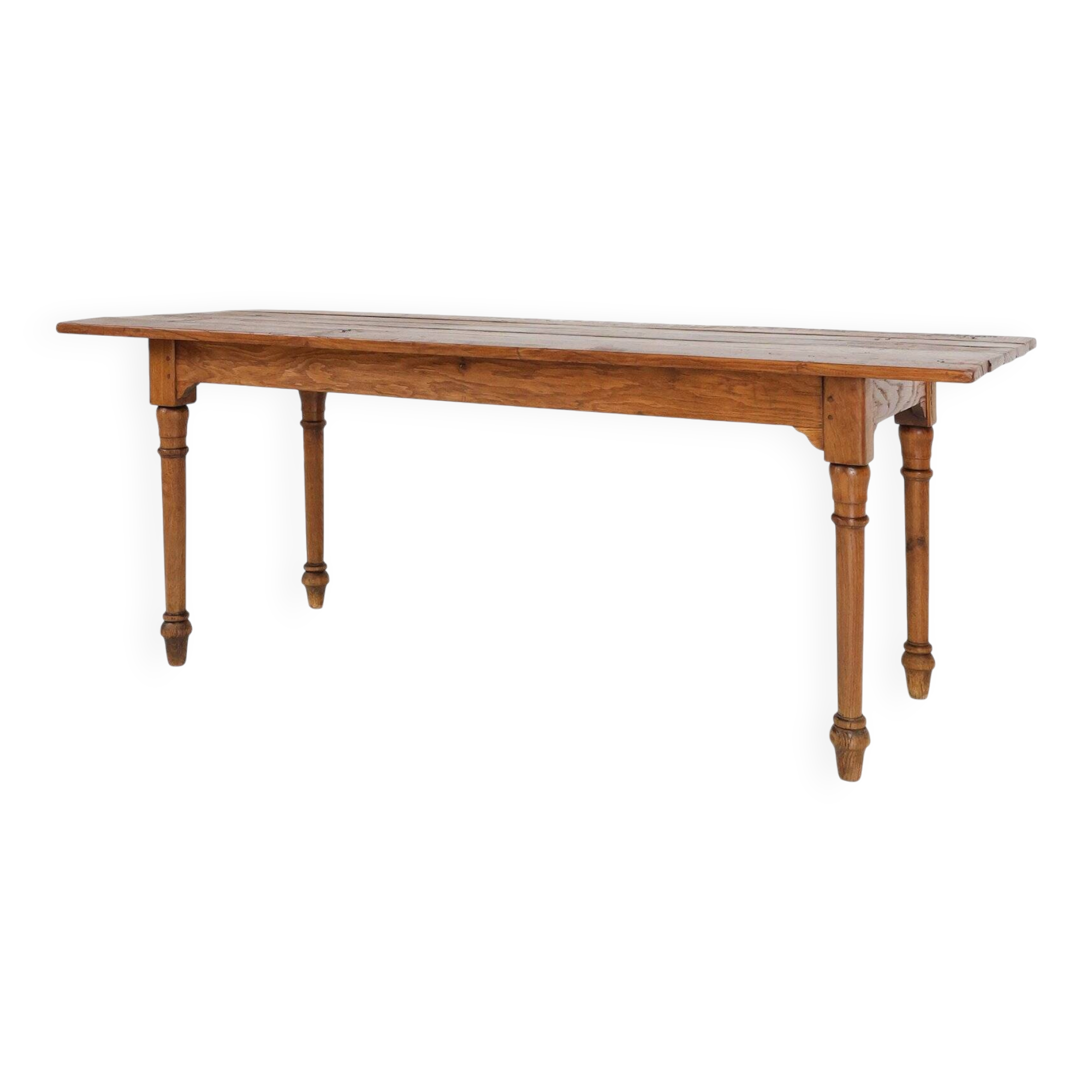 Rustic Farmhouse Table in Oak, France, 1850s