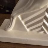 Glazed earthenware sculpture "Greyhound in Motion" by Abel René-Philippe