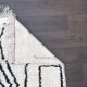 Tapis azilal blanc et noir berbère