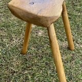Brutalist Rustic Mountain Style Tripod Stool