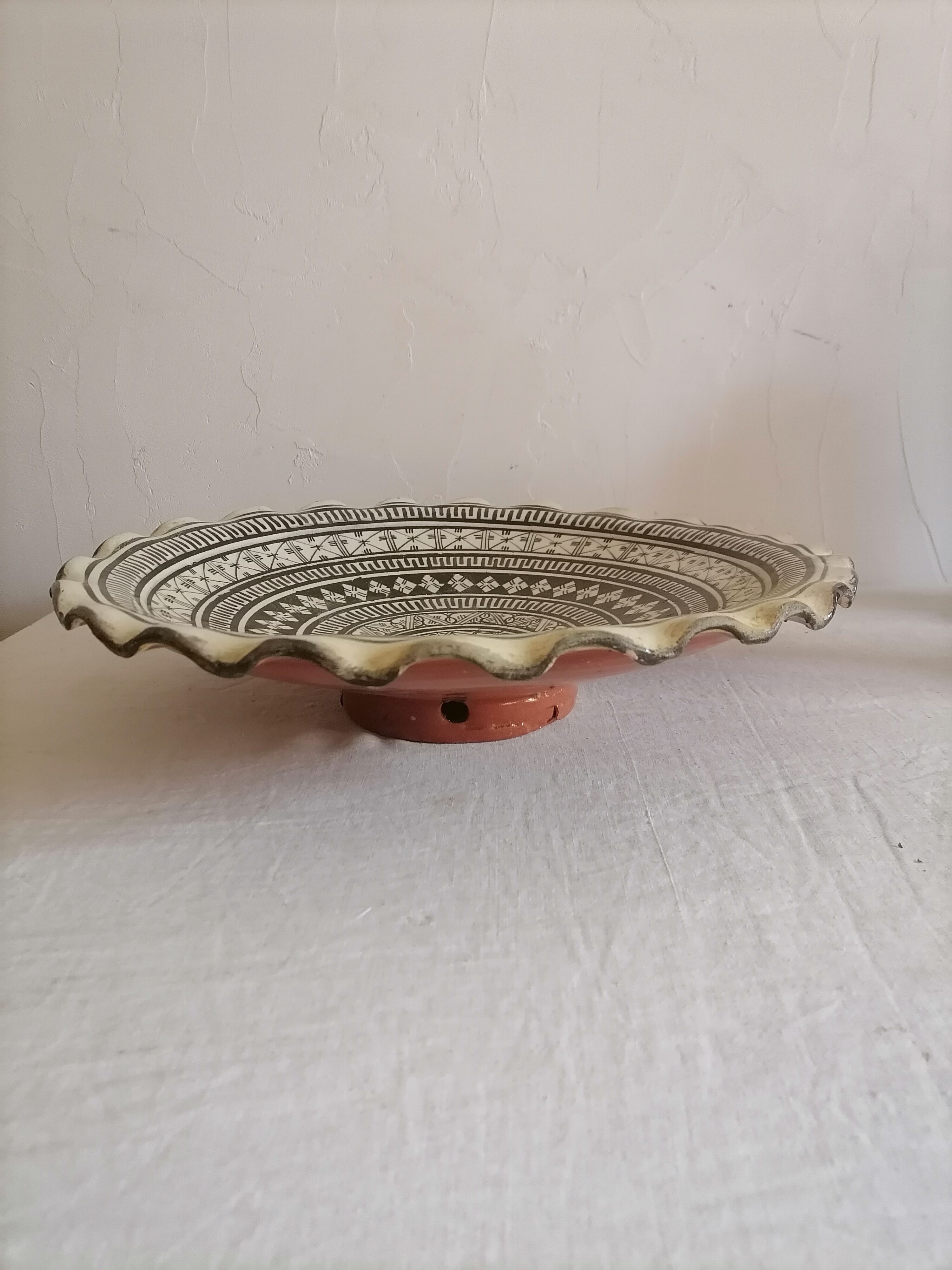 Old oriental ceramic dish. Morocco, Safi