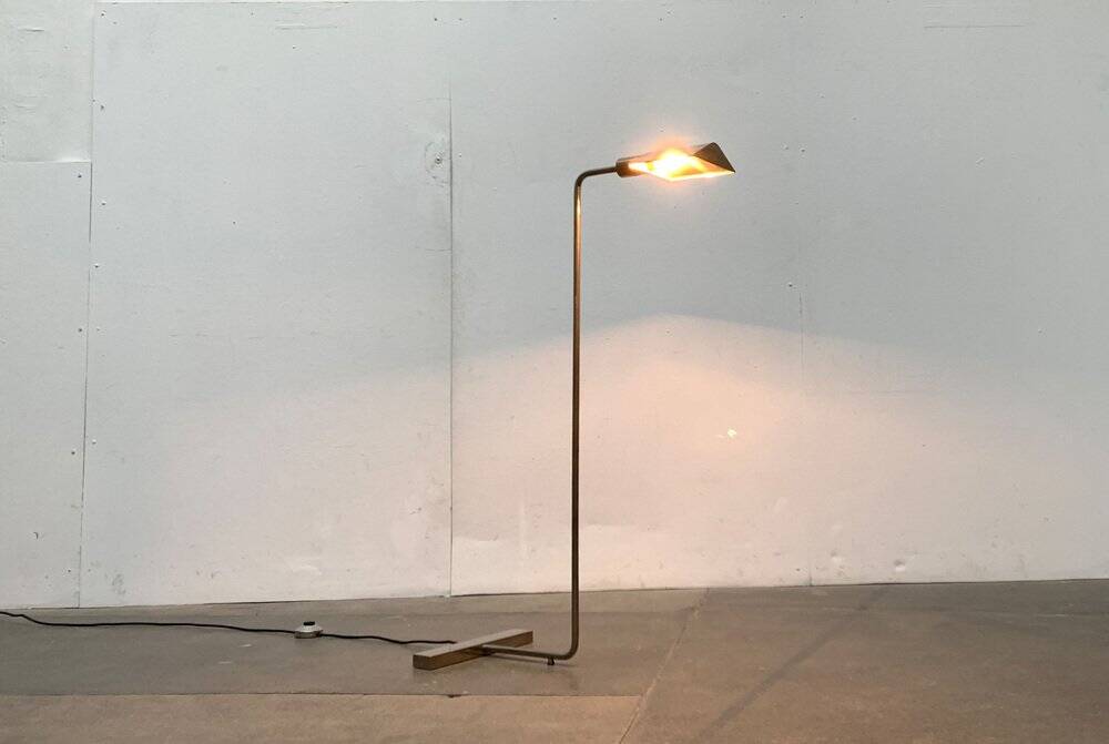 Canasta Floor Lamp Mid-Century Italian in the style of Cedric Hartman for Obor, Italy, 1960s