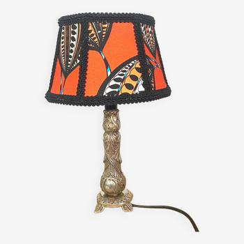 Lampe vintage upcyclée - Fanny orange