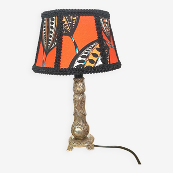 Upcycled vintage lamp - Fanny orange