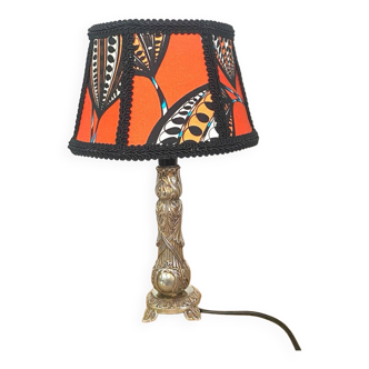 Upcycled vintage lamp - Fanny orange