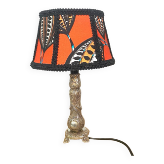 Lampe vintage upcyclée - Fanny orange