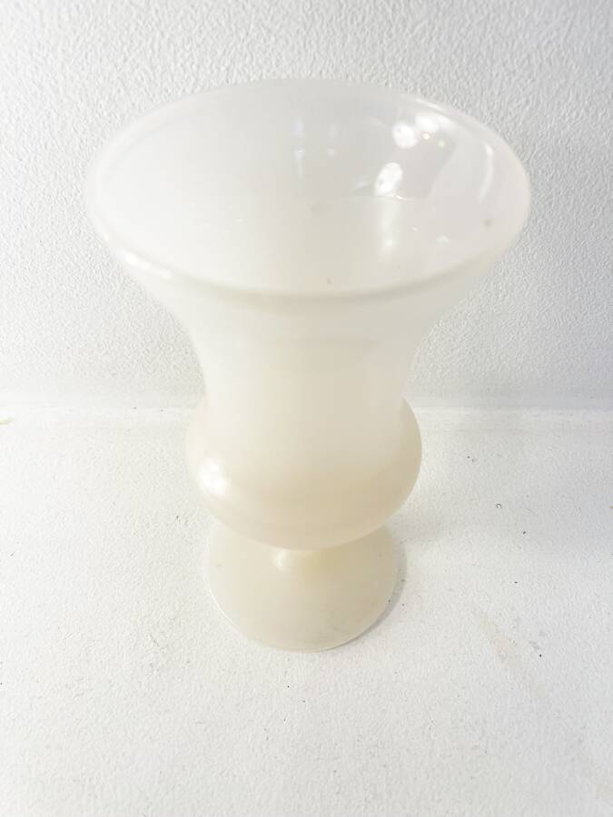 Pink alabaster stone vase, 1960