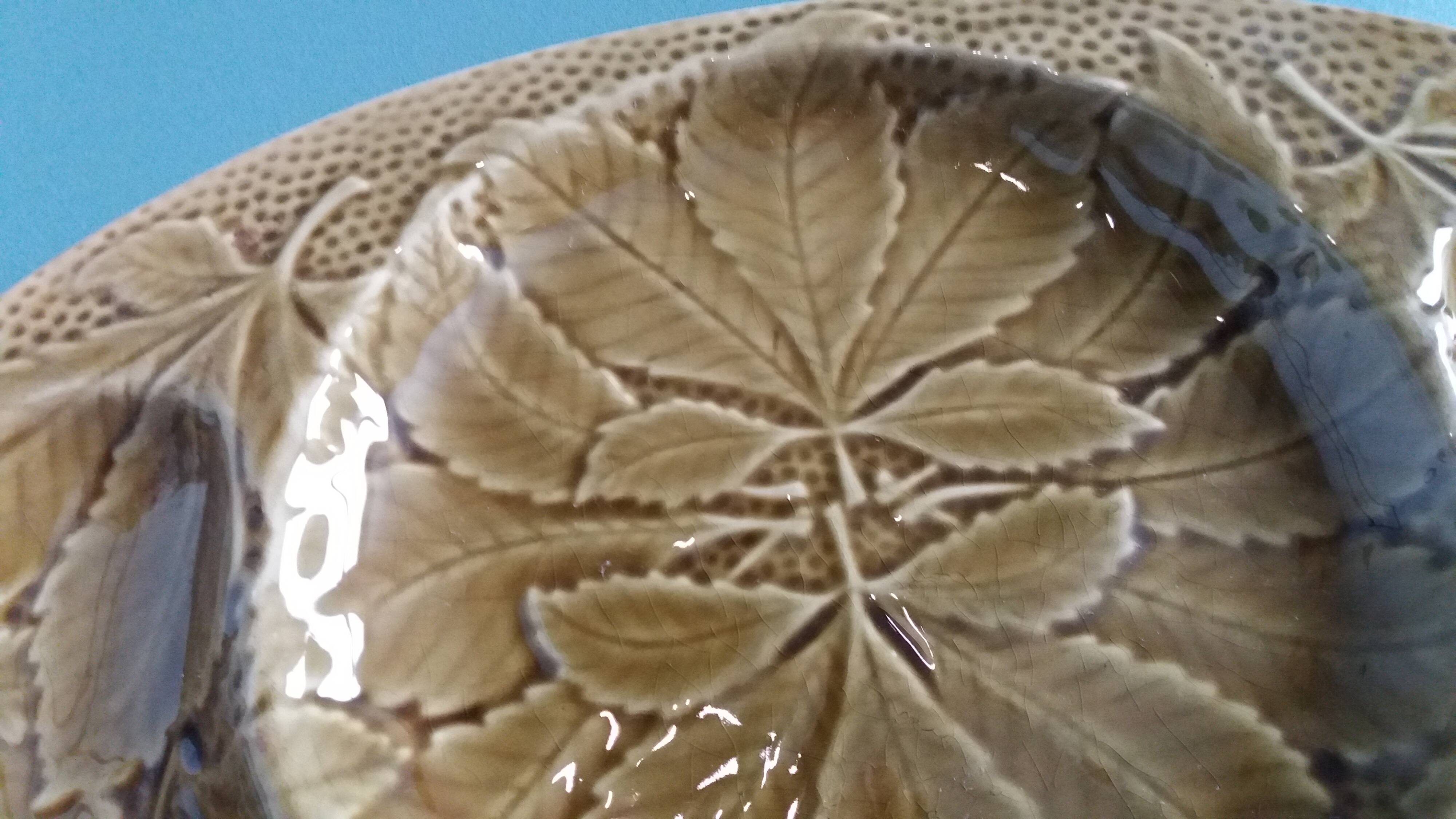 Gien platter, compartmentalized earthenware appetizer serving tray