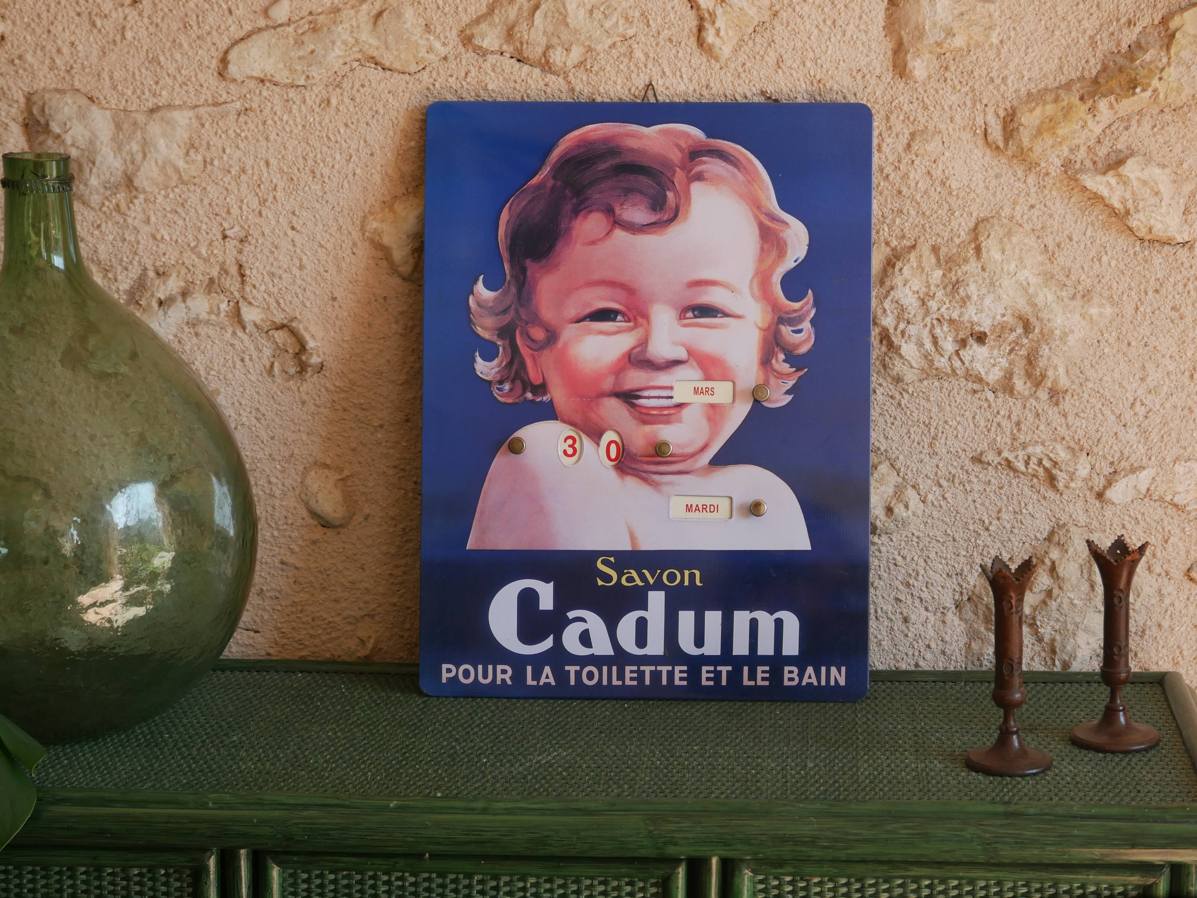 Cadum Soap Perpetual Calendar Plate