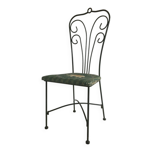 Chaise de jardin vintage en fer forgé