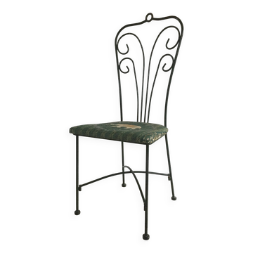 Chaise de jardin vintage en fer forgé