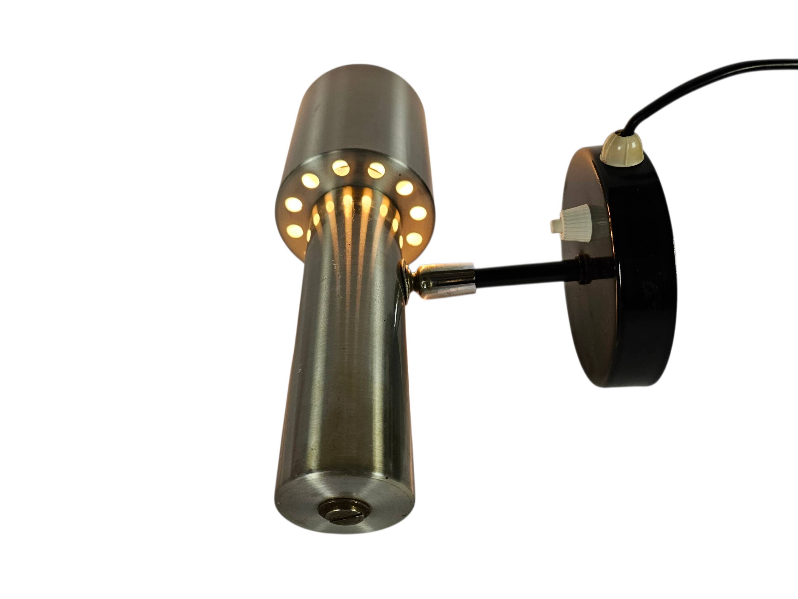 Koch & Lowy - wall spotlight - stainless steel - Space Age lighting - Ameri
