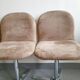 Set of 4 vintage 1970 chairs in suede & steel