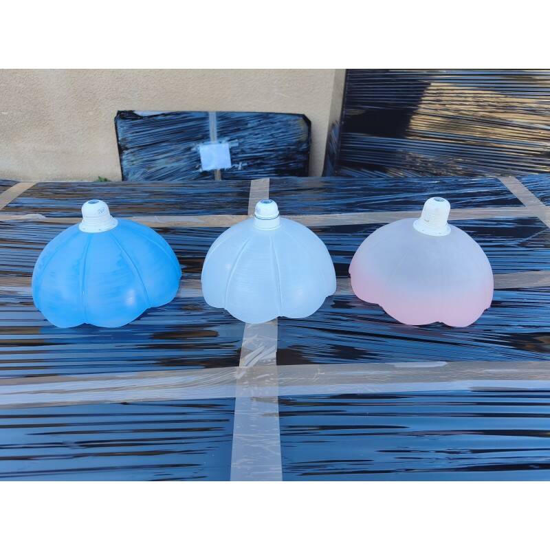 Vintage blue opaline glass pendant light