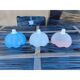 Vintage blue opaline glass pendant light