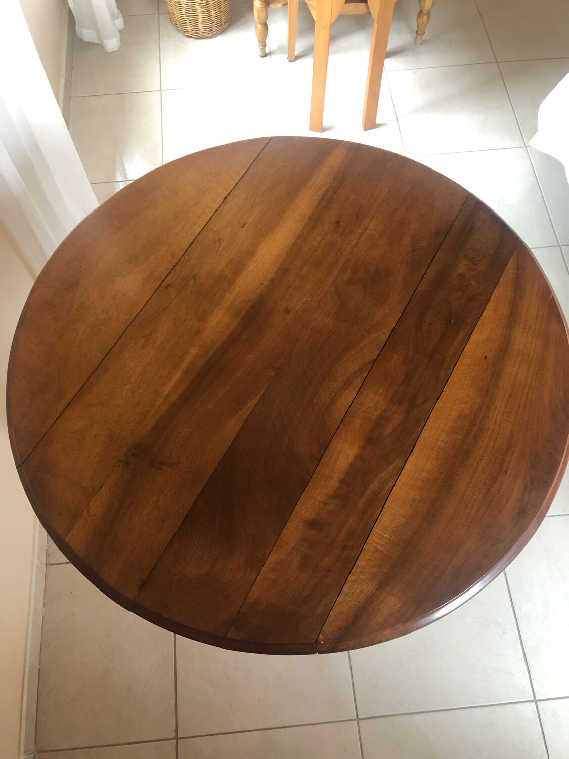 Half moon walnut table